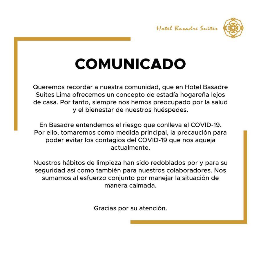 Hotel Basadre Suites Lima Buitenkant foto